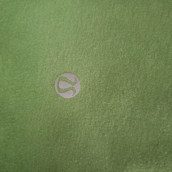 LULULEMON Green Cotton Cap Sleeve Dress Tie Cinch Waist Short Sleeve Tun… - Picture 3 of 3